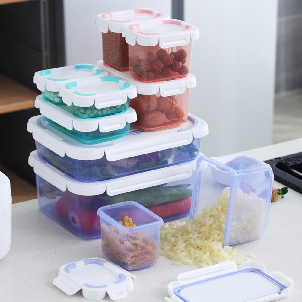 300-6500ml Refrigerator Food Storage Containers With Drainer Kitchen Storage Vegetable Fruit Fresh Box Organizer With Lid
