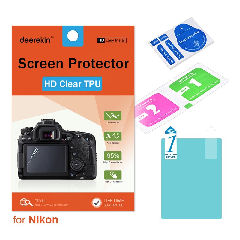 Deerekin HD protecteur d'écran TPU souple avec Film LCD haut pour appareil photo numérique Nikon D7200 D7100