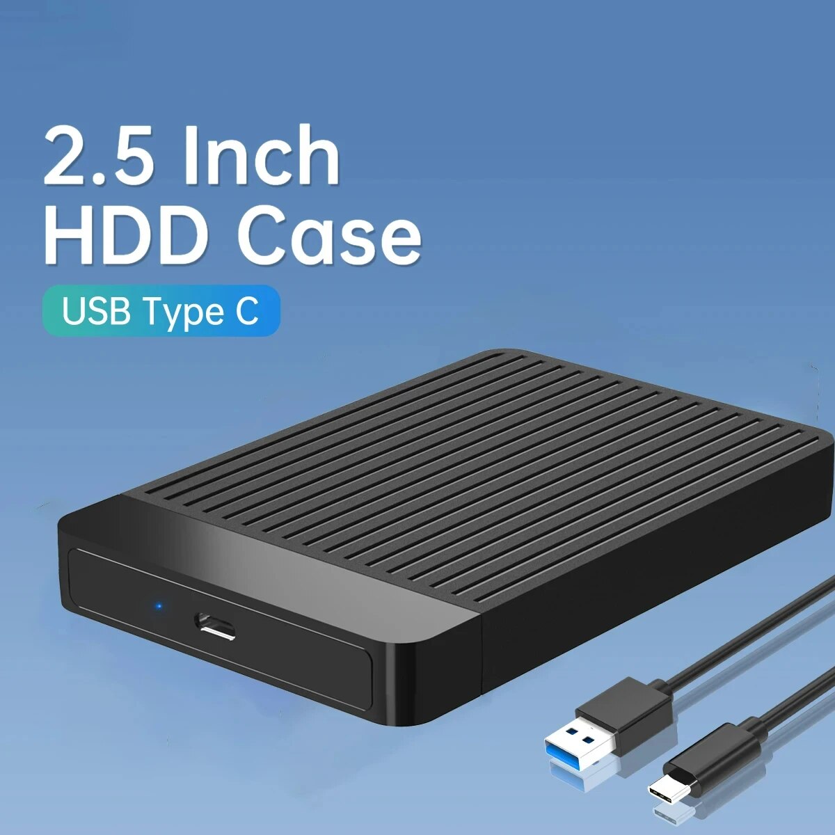 2,5 HDD/SSD-Gehäuse SATA auf USB 3.1/3.0 Adaptergehäuse 6 Gbit/s HD Externe Festplattengehäuse Box für Festplatte HDD Typ USB-C-Gehäuse