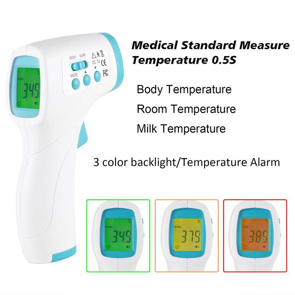 Elektronisk termometer pande termometer infrarød berøringsfri elektronisk termometer menneskekropstermometer