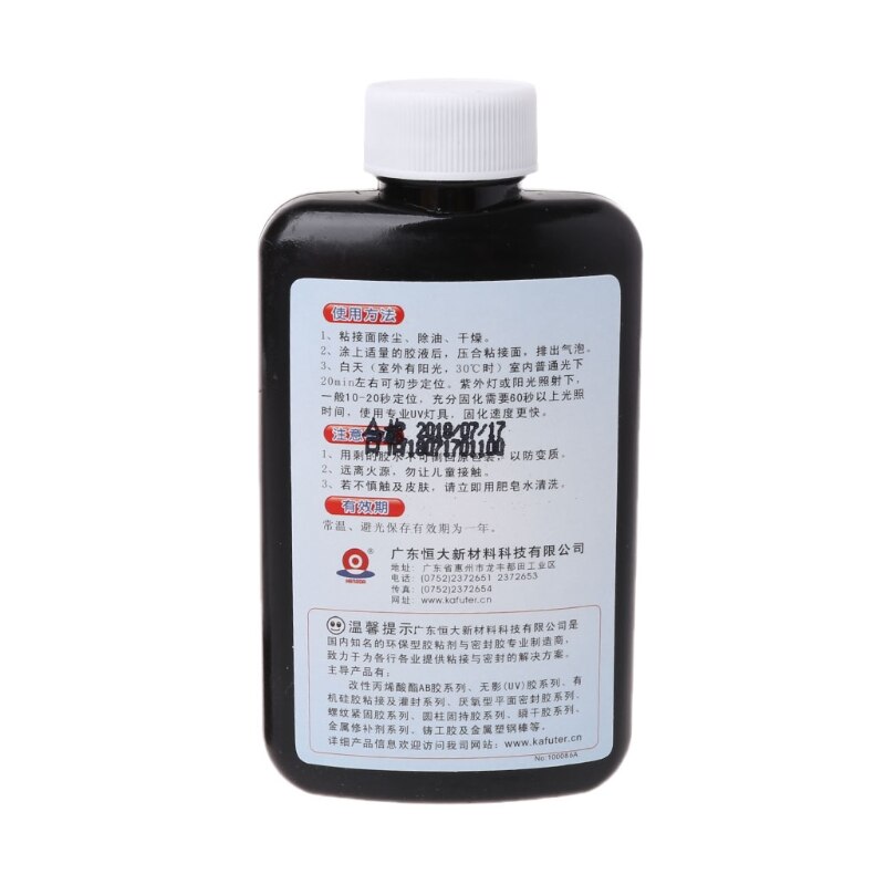 Pegamento UV para K-300, adhesivo transparente de cristal y vidrio con linterna UV, 50ml