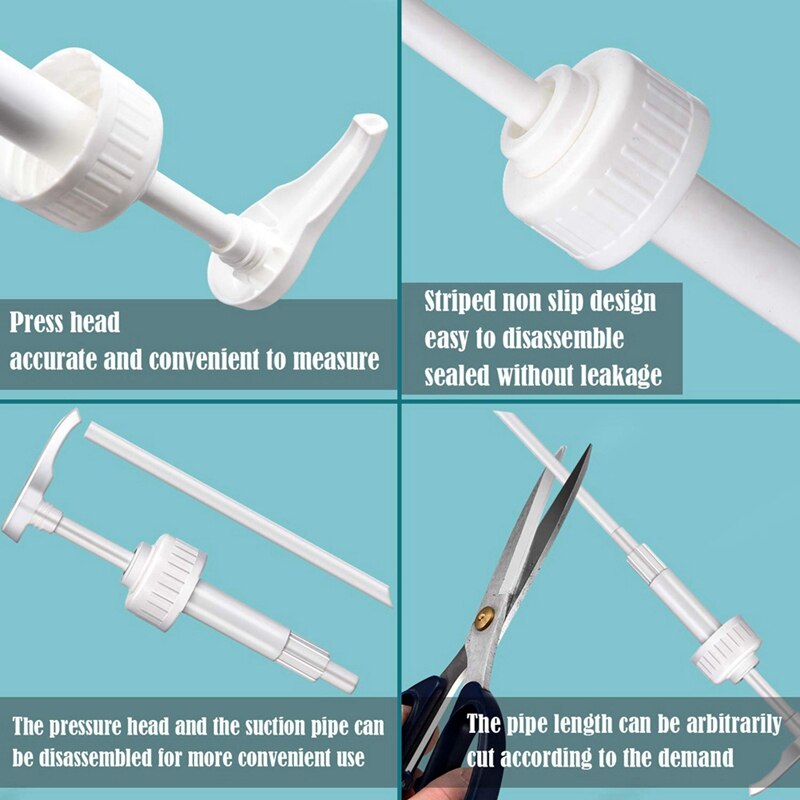 White Coffee Syrup Pump Syrup Bottle Pump Lotion Pump For Bottles, Coffee Syrups, Snow Cones And Flavorings 8Cc Retail