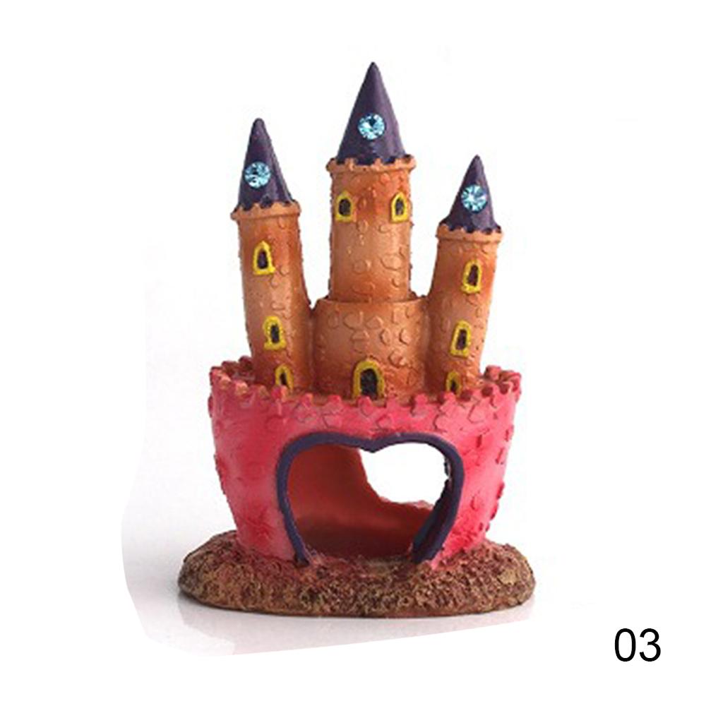 Aquarium Resin Castle Fish Tank Decorations Castle Tower Ornaments Fish Tank Aquarium Accessories Decoration Fish Landscape: 03