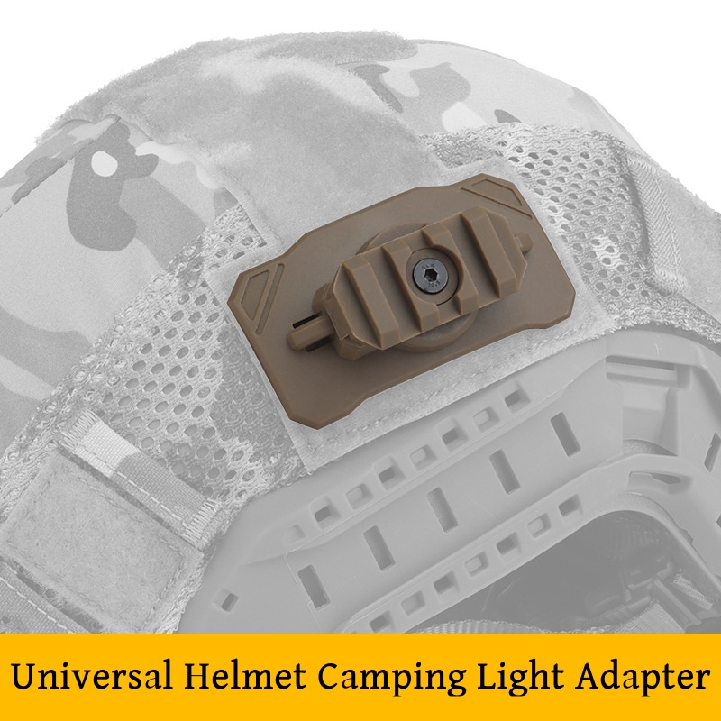 Outdoor Helm Licht halterung Adapter Shooting Camping Universal Helme Taschenlampe halter Klett verschluss drehbar