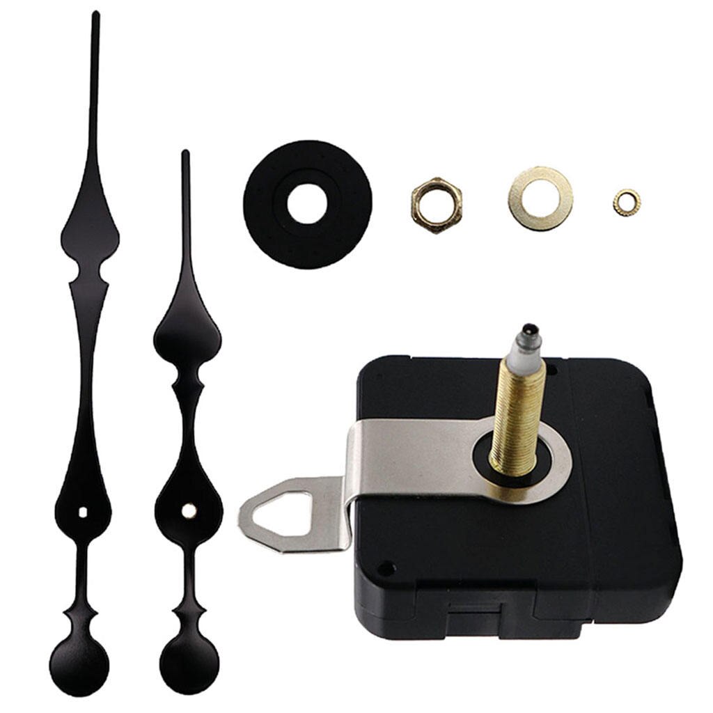 Quartz DIY Wall Clock Movement Wall Mounted Clock Movement Mechanism Silent Sweep Quartz with 2 Long Hands Kit