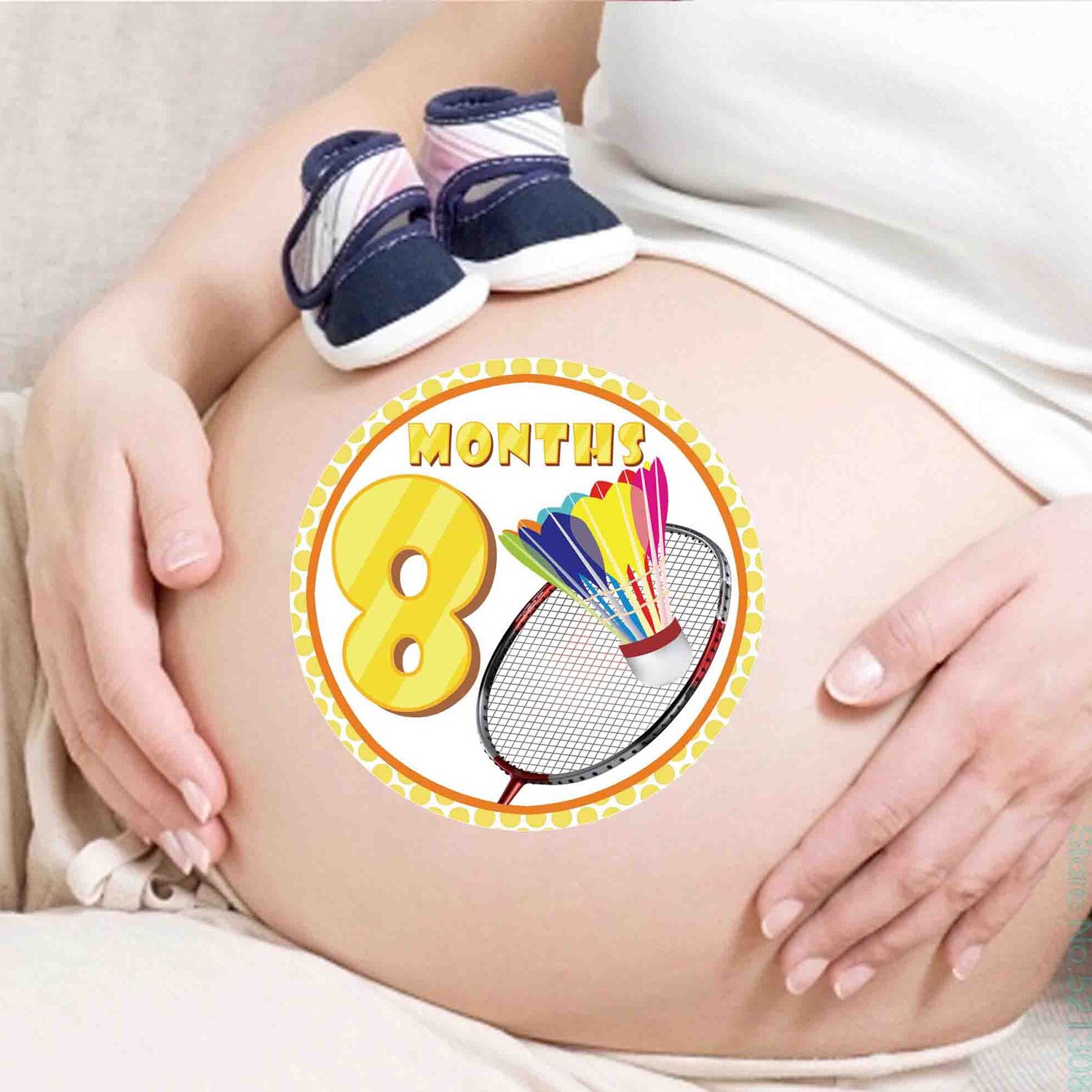 12PCS Baby Milestone Stickers Infants 1-12 Months Growth Record Photograph Monthly Stickers DIY Commemorative Photo Booth Props