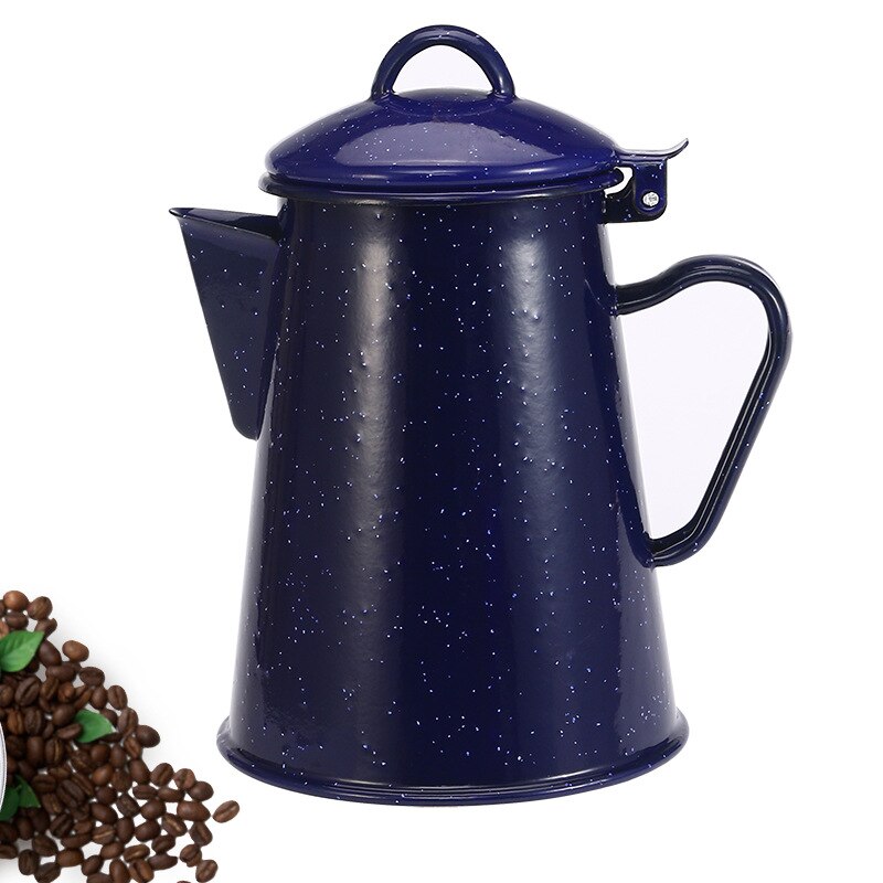 0.8L-2.4L Emaille Koffiepot Hand Thee Emaille Ketel Inductie Fornuis Gasfornuis Emaille Ketel Universele Voor Thuis Keuken: 1.8L / dark blue