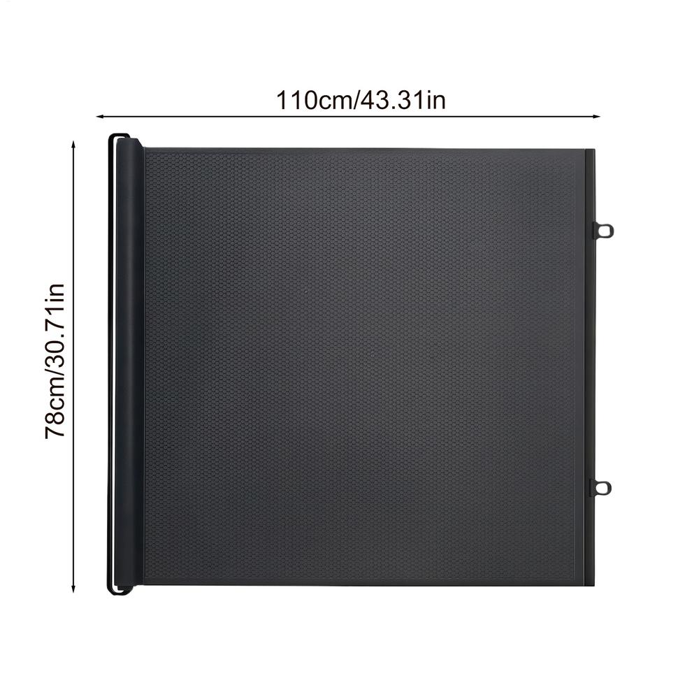 Uttrekkbar babygrind uten boring, høy nettingbabygrind som kan forlenges til en bred, uttrekkbar grind for barn eller kjæledyr, uttrekkbare hundegrinder: Rød