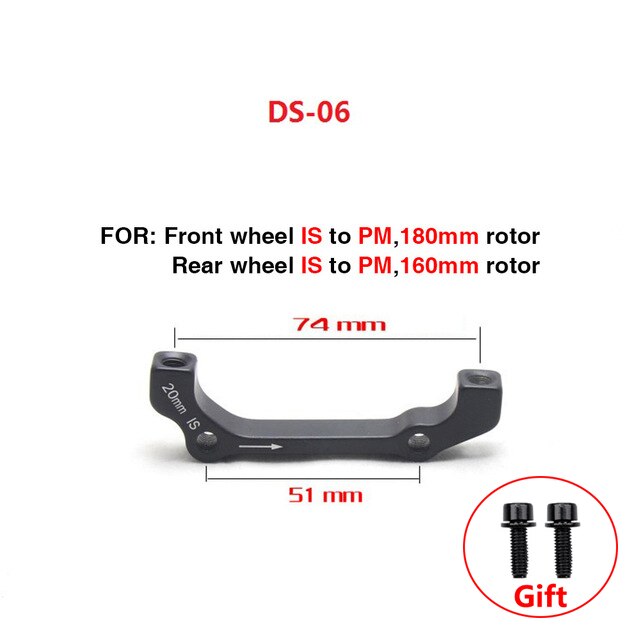 Ztto Mtb Fiets Schijfrem Mount Adapter Ultralight Beugel Is Pm Ab Om Pm Een Schijfrem Adapter Voor 140 160 180 203Mm Rotor: DS06