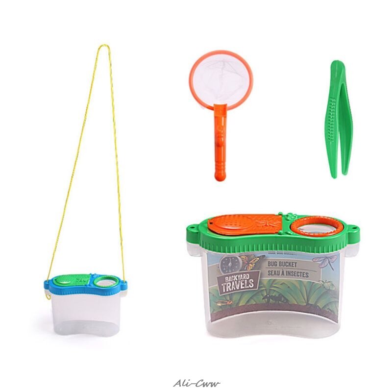 Lot De 6 Boîtes Loupe à Insectes Transparentes Avec 2 Pincettes - Kit Exploration Nature Pour Enfants