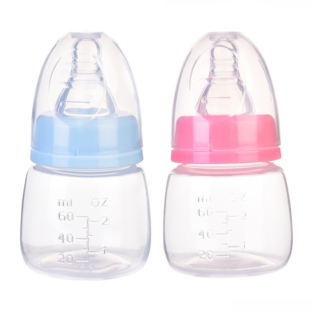 60ml naturlig følelses mini ammeflaske standard kaliber til nyfødt baby drikkevand, der fodrer mælk frugtsaft
