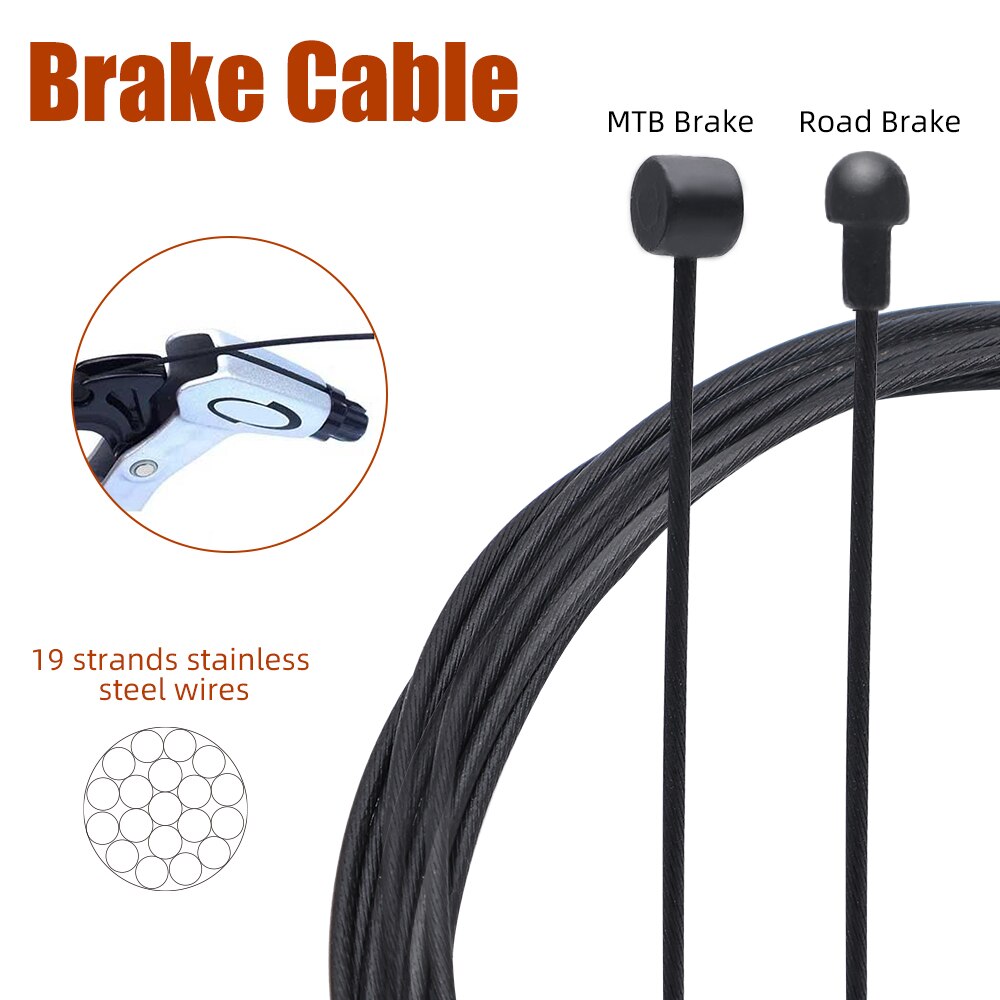1PC Coated Brake Cable Shifting Cable Mountain Road Bicycle Front Rear Derailleur Brake Cable Inside Line Bicycle Accessories