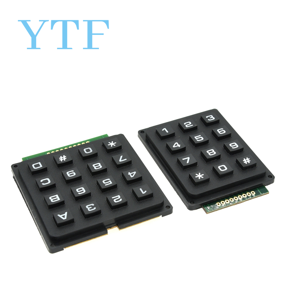 Módulo de teclado de matriz 4X3 12key 4X4 Use Key PIC AVR Stamp Sml 4*4 3*4 interruptor de teclas de plástico para controlador Arduino
