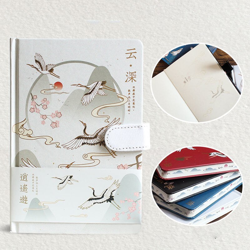 Notebook Antiquity Sticker Set Box Birthday notebook Girl Kawaii Diary Antiquity Chinese Style Notepad 2022 Stationery