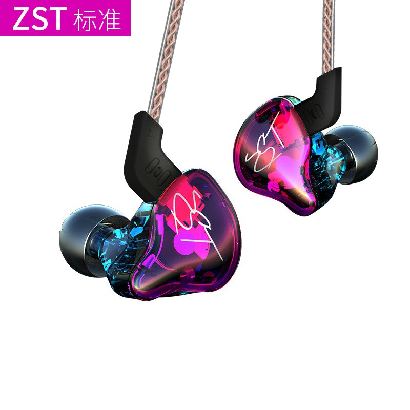 Kz Zst/Zst Pro 1DD + 1BA Hybrid In-Ear Oortelefoon Noise Cancelling Headset Met Microfoon Vervanging Kabel zsn Zsn Pro