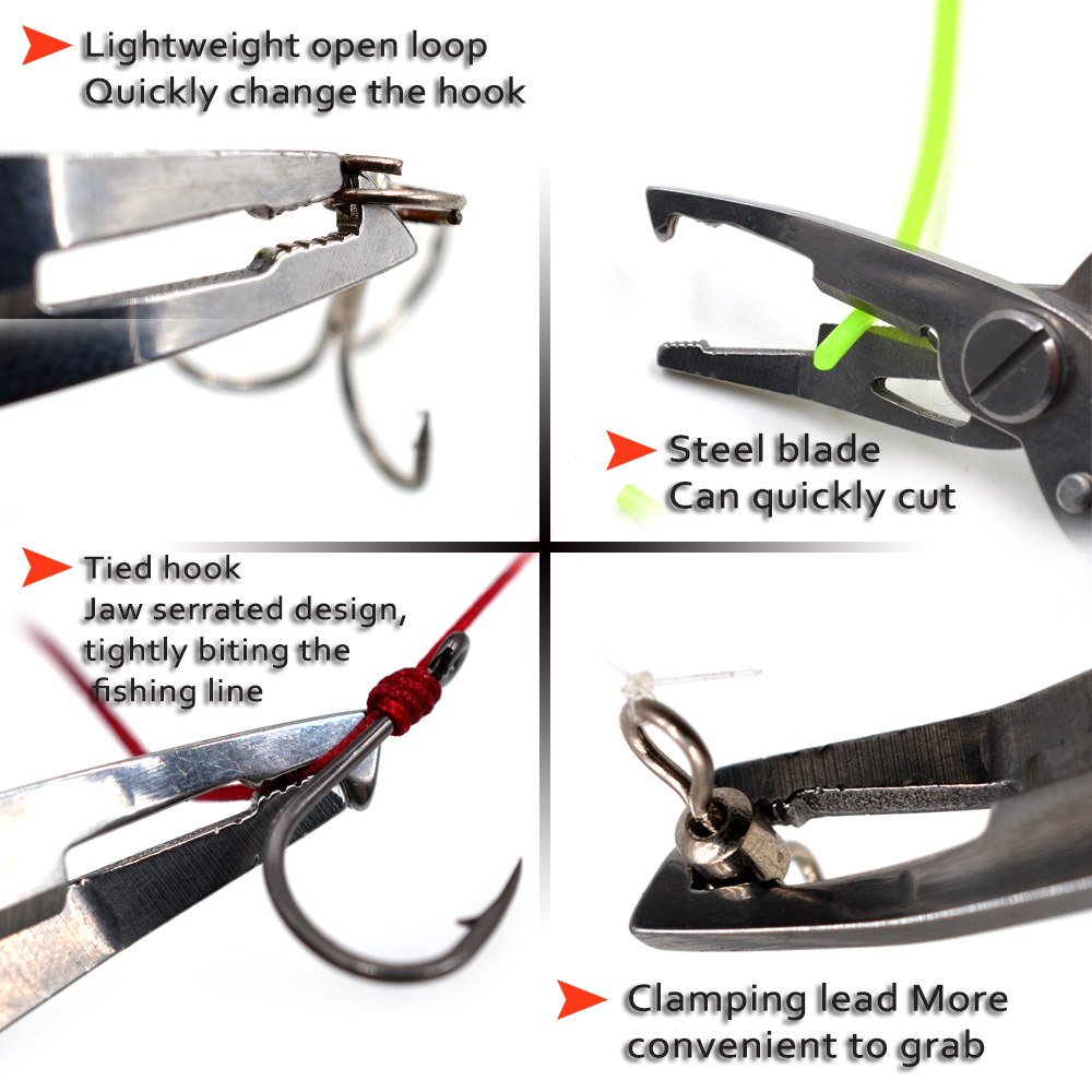 Multifunktions Angeln Zangen Edelstahl Angeln Lanyards Locken Cutter Haken Entferner FishTackle Werkzeug Schneiden Fisch Zange Schere