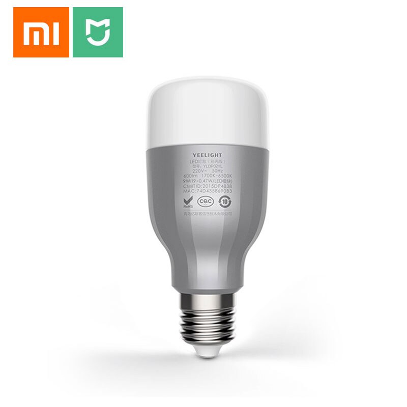 Xiaomi Yeelight Smart Bulb Mi Bulb Smart Home LED Light Bulb Xiomi 220V E27 9W 600 Lumens APP WIFI Remote Control RGB Mijia Lamp