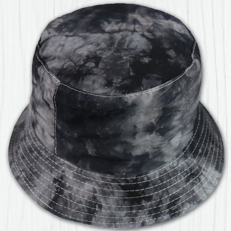 1pcs Autumn Tie Dye Bucket Hat Fishing Caps Mens Womens