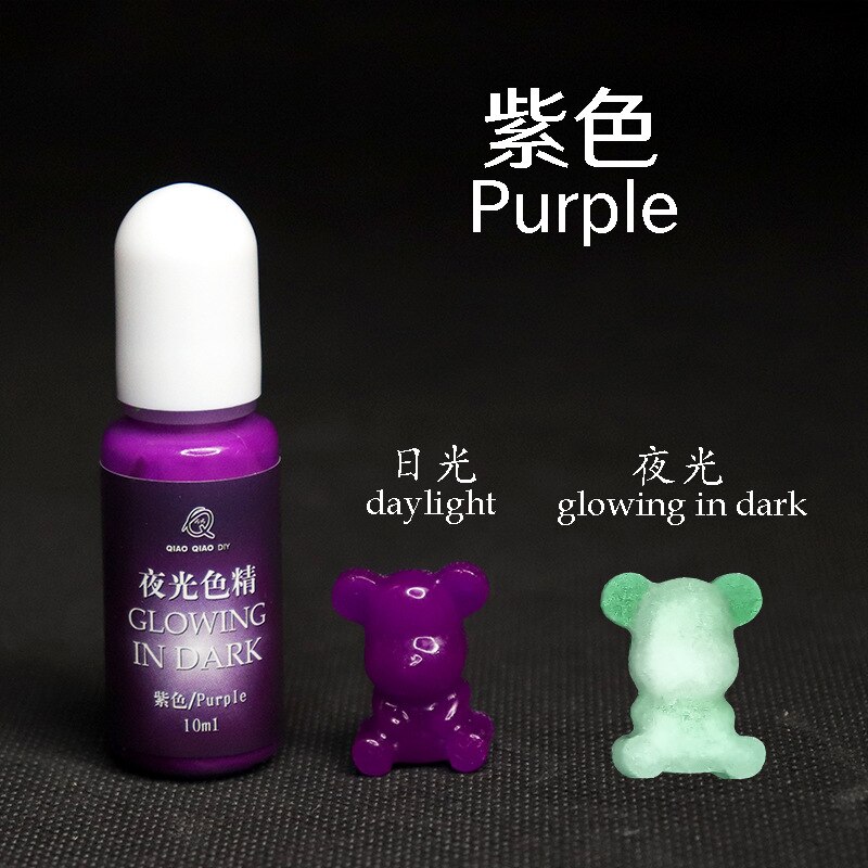 Luminous UV Resin Polarization Liquid Dye Resin Epoxy For DIY Jewelry Making Crafts Coloring Dye Colorant: purple