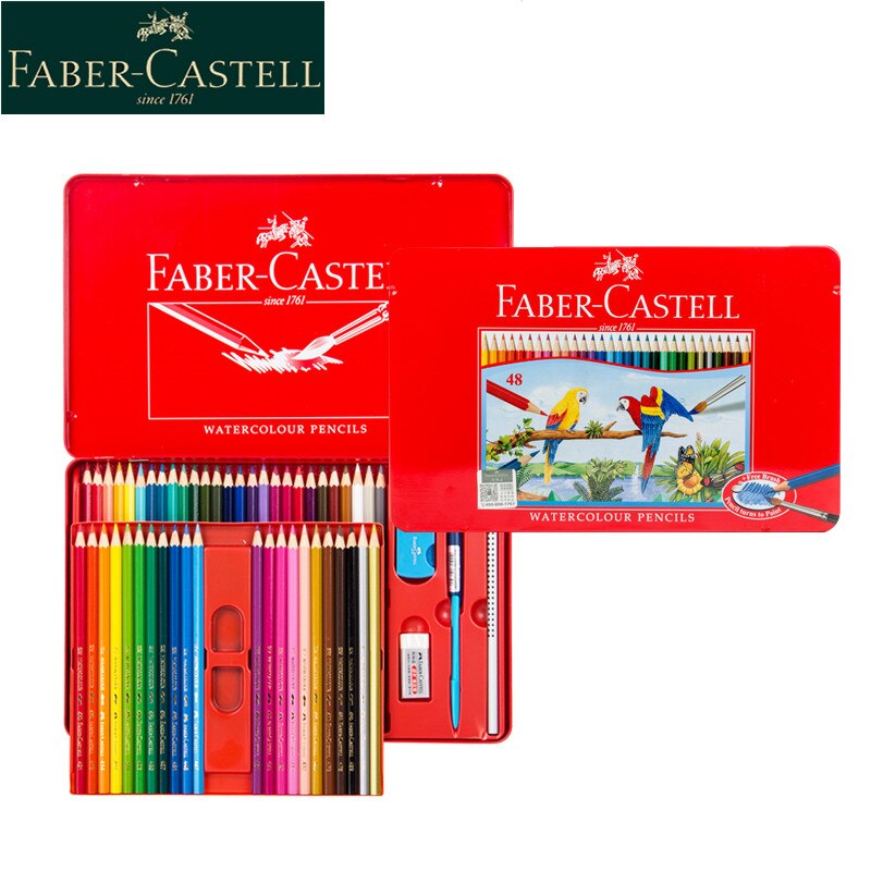 Faber-castell vesiväri lyijykynät 72/60/48/36/24/12 väriset ammattilaiset taiteilijamaalauskynä piirtämiseen taidetarvikkeita varten