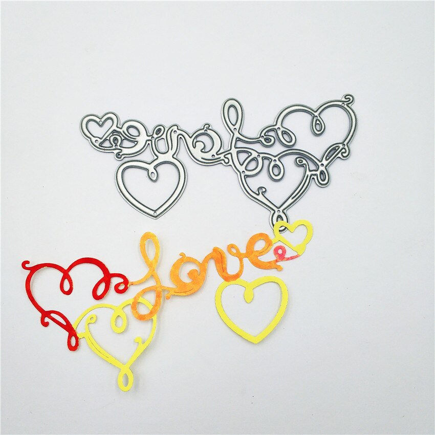 Die cutting die love metal crafts paper embossed DIY embossed Christmas Year