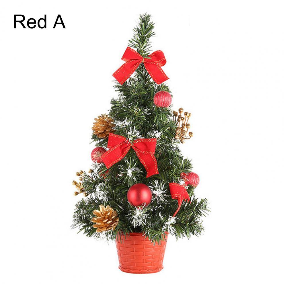 Miniature Xmas Tree Eco-friendly Fresh Keeping Christmas Tree Christmas Decoration Mini Christmas Tree: Red a