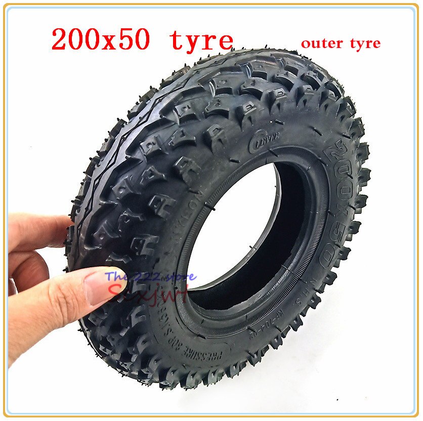 8&quot; Electric Scooter Tyre tube With Wheel Hub Scooter 200x50 Tyre Inflation Electric Vehicle Aluminium Alloy Wheel Pneumatic Tire: outer tyre