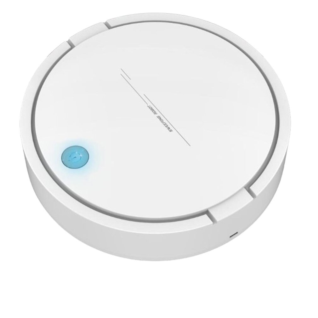 Intelligent Robot Vacuum Cleaner USB Charging Household Wireless Sweeping Robot Dust Hair Cleaning Vacuum Cleaner: white