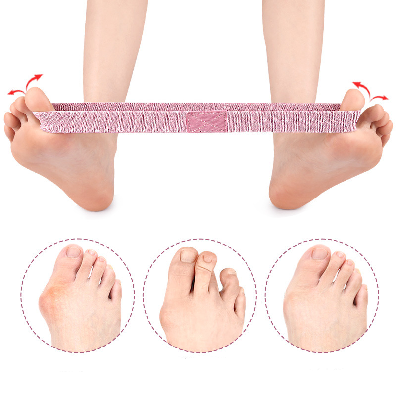 1 st stortårem, hallux valgus-korrigerare, stretchigt bälte, tåsträckare, justering för hallux valgus-korrigerare, lindring av fotsmärta