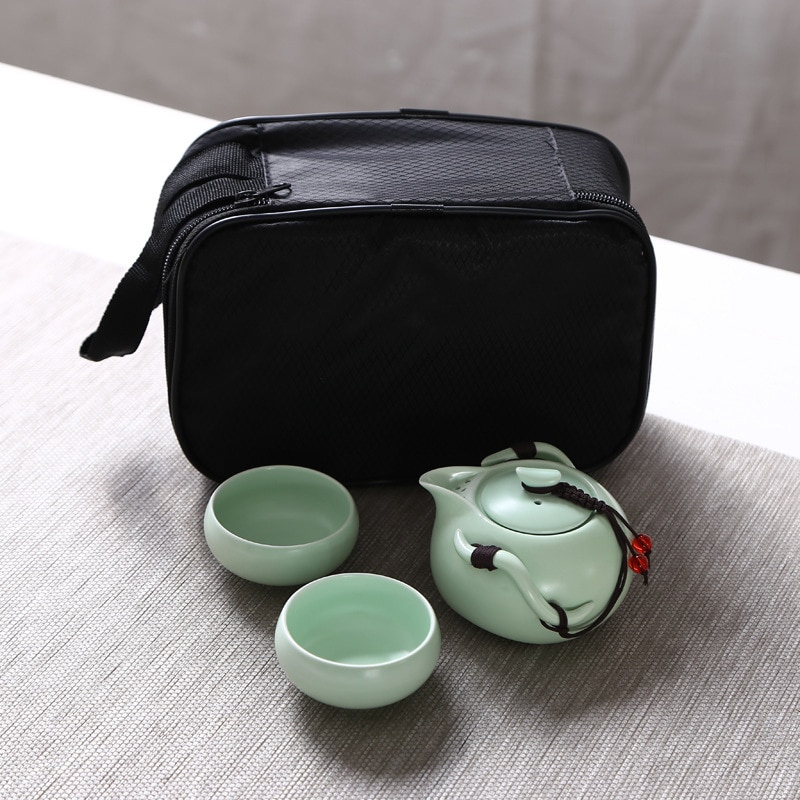 Portable Penguin, One Pot, Four Cups Travel Tea Set, Teapot, Teacup, Teapot, Teacup