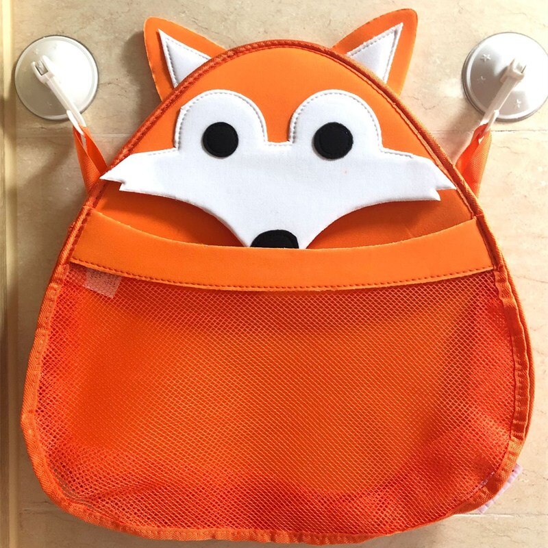 I sacchetti di immagazzinaggio della doccia del fumetto neonati e bambini ricevono la distribuzione delle borse d&#39;attaccatura con i ganci borse impermeabili della maglia del bagno: Orange Fox