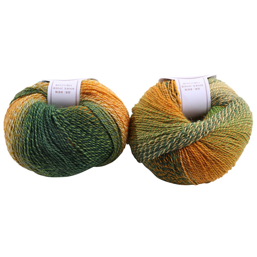 Chunky Pure Wool Ball Rainbow Colorful Knitting Crochet Yarn Craft for Sewing Autumn winter sweater Cloth Hand-knitted Yarn: 7