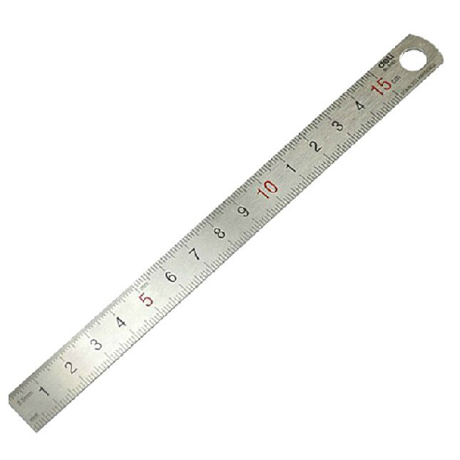 Deli 15cm Steel Ruler Scale Durable 8461