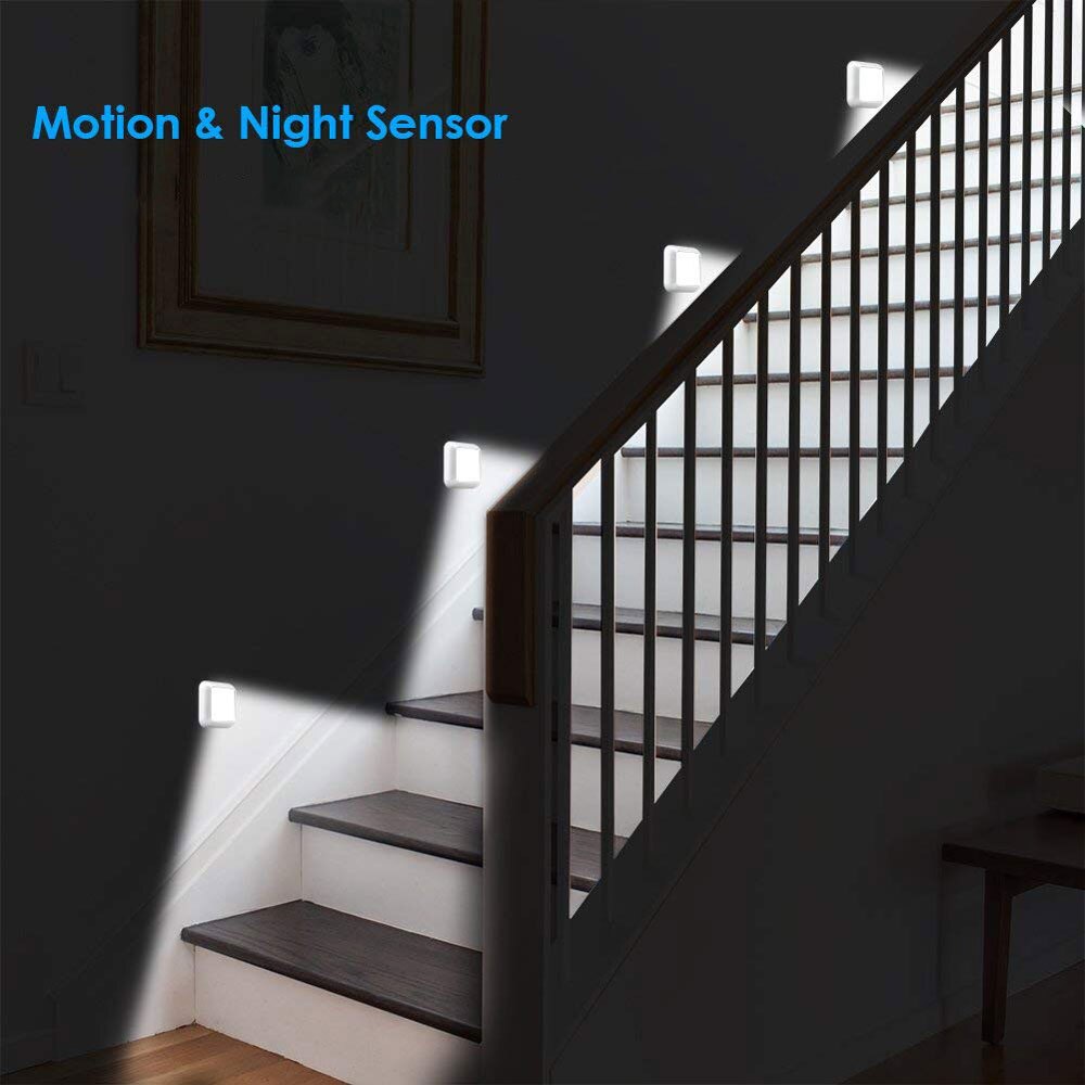 Led Wardrobe Light Led Wall Lights Night Light Auto On/off Battery Operated Lamp For Hallway Pathway Staircase Bedside