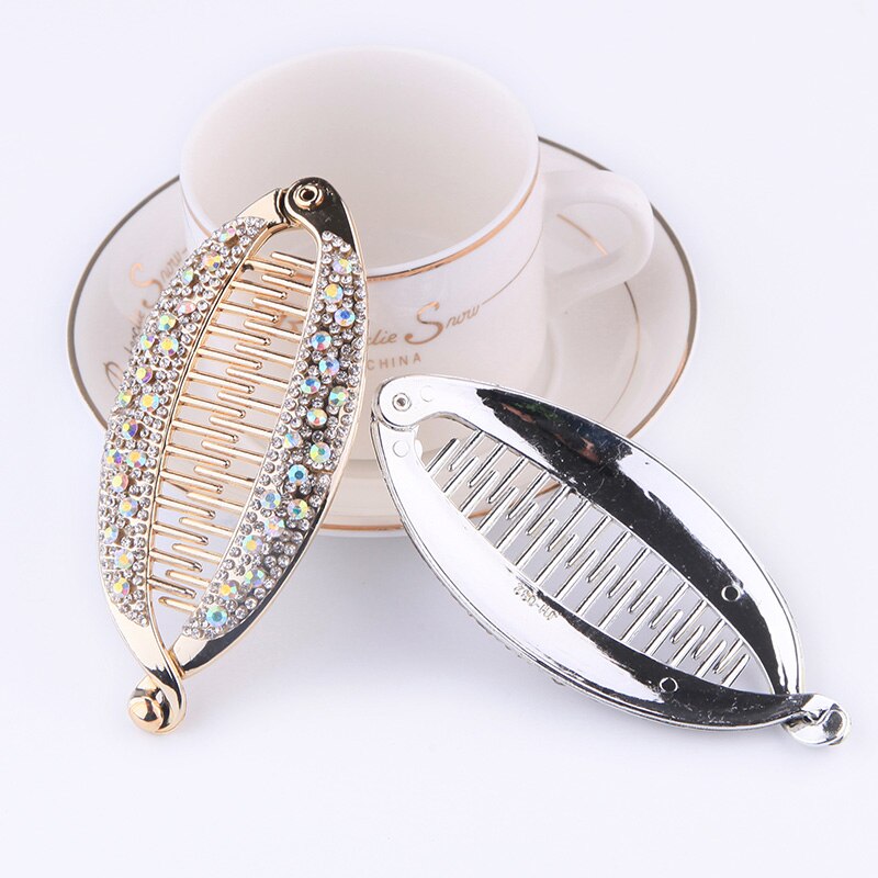 Banane bilden Haar Krallen Strass Fisch Clip Haarnadeln Haarspange Für Frauen Haar Clip Klemme Zubehör