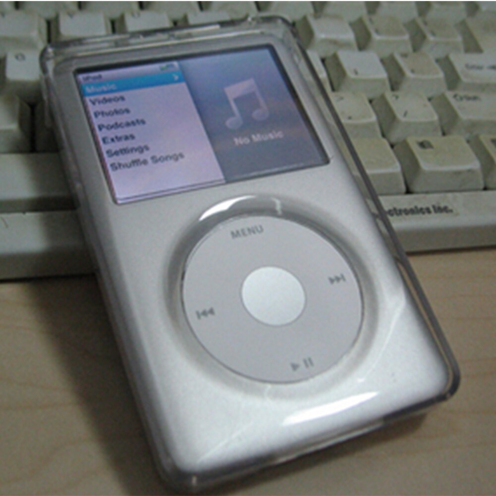 Skyddsfodral slitstark kristall slitstark ram genomskinlig framsida bakre skal solid tillbehör pc antidamm för ipod classic 80gb