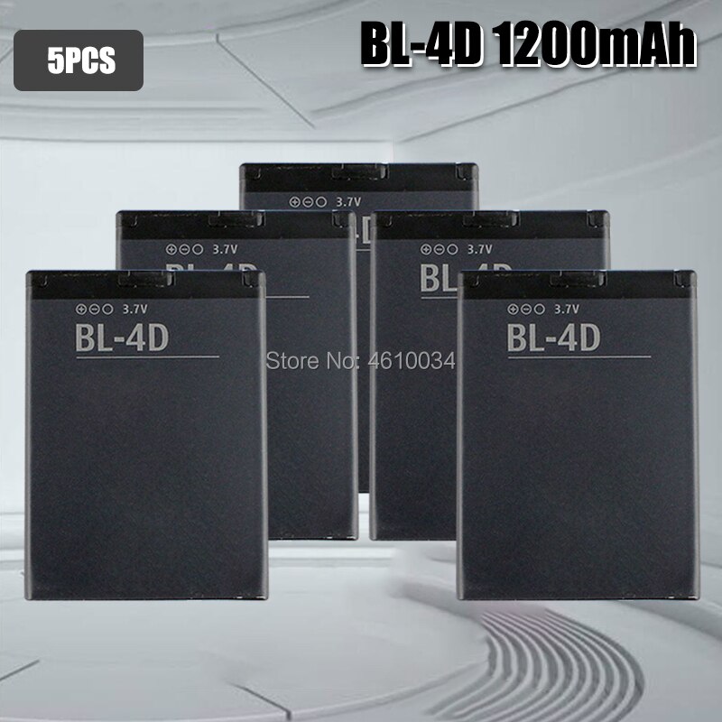 BL-4D Für Nokia N97 mini N97mini N8 N8-00 E5 E5-00 E7 E7-00 T7 T7-00 702T N5 808 N803 BL4D BL 4D batterie: 5pcs