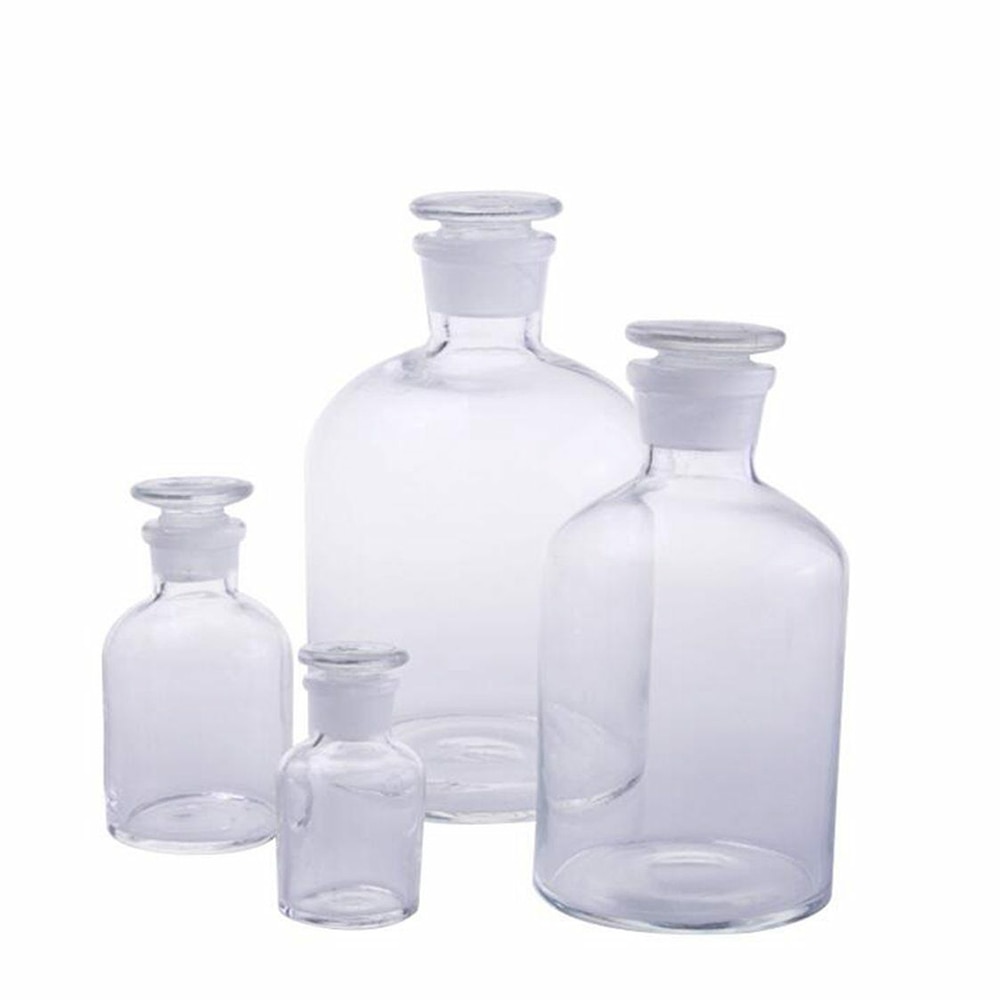 Wide Mouth, Ground Glass Stopper Lab Glass Reagent Bottle Liquid storage bottle