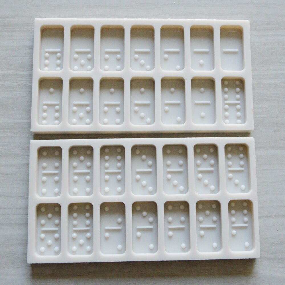 molde de silicona dominó DIY resina epoxi artesanía arcilla molde