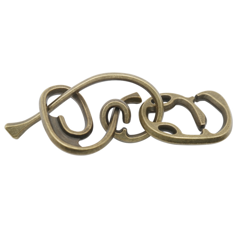 Classic IQ Metal Brain teaser Magic Baffling Puzzles Game Toys For Children Adults Funny Metal Puzzle