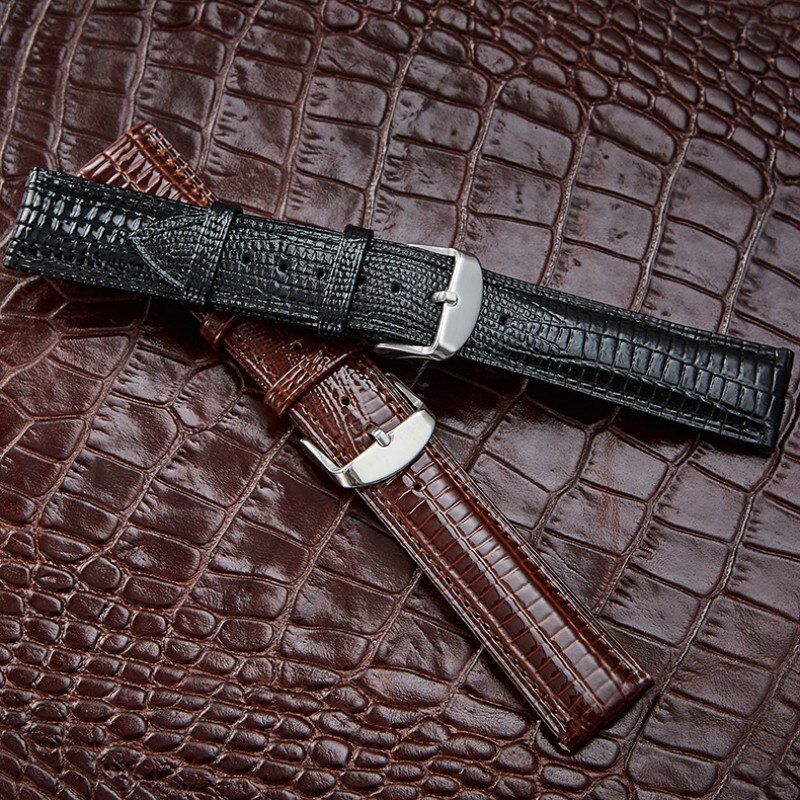 Correa de reloj de cuero con textura de lagarto a la , correa de reloj con hebilla para mujer y hombre de 12mm, 14mm, 16mm, 18mm, 20mm, 22mm y 24mm