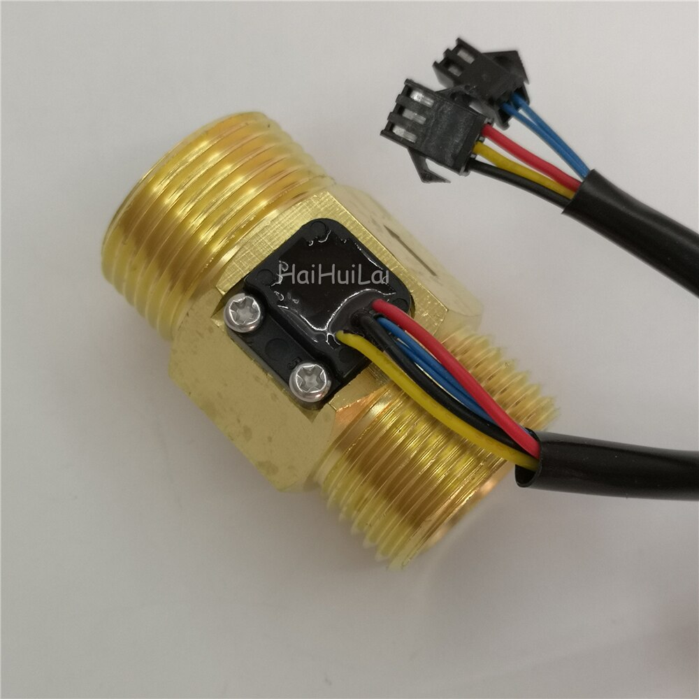 Medidor de flujo Digital de 1 ", Sensor de flujo de turbina, 4-45L/min + NTC, medición de temperatura, Total de litros