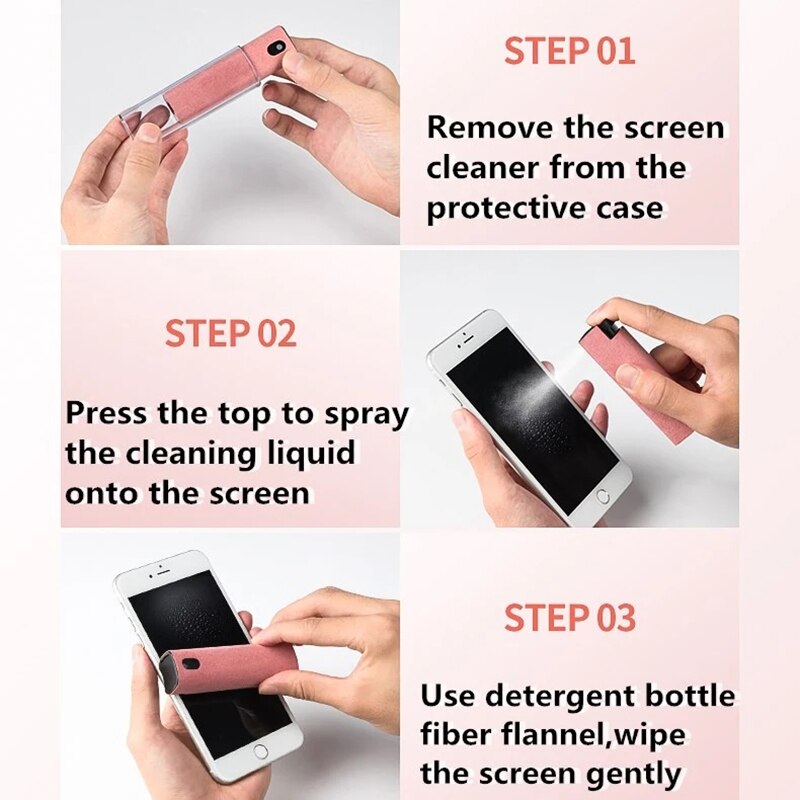3 in 1 Fingerprint-proof Screen Cleaner Easy-to-Use Reusable Removes Smudges Screen Cleaner For Cell Phone NDS