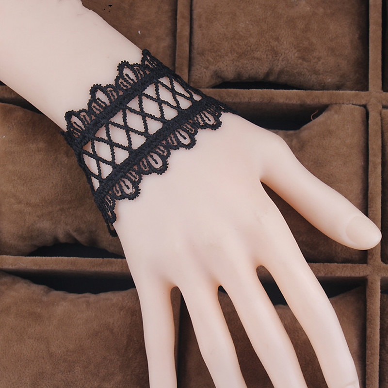 Aankomst Armband Mode Gothic Black Lace Armbanden Retro Pulsera Sieraden voor Vrouwen
