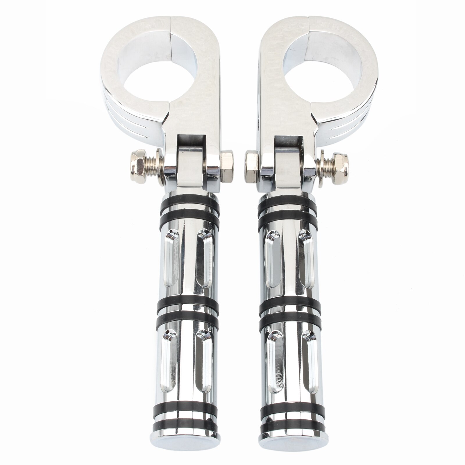 32MM Highway Foot Pegs Engine Guard Crash Bar w/Clamp Mount For Harley Honda Kawasaki Cafe Racer Touring Motorcycle Chrome: 32mm J
