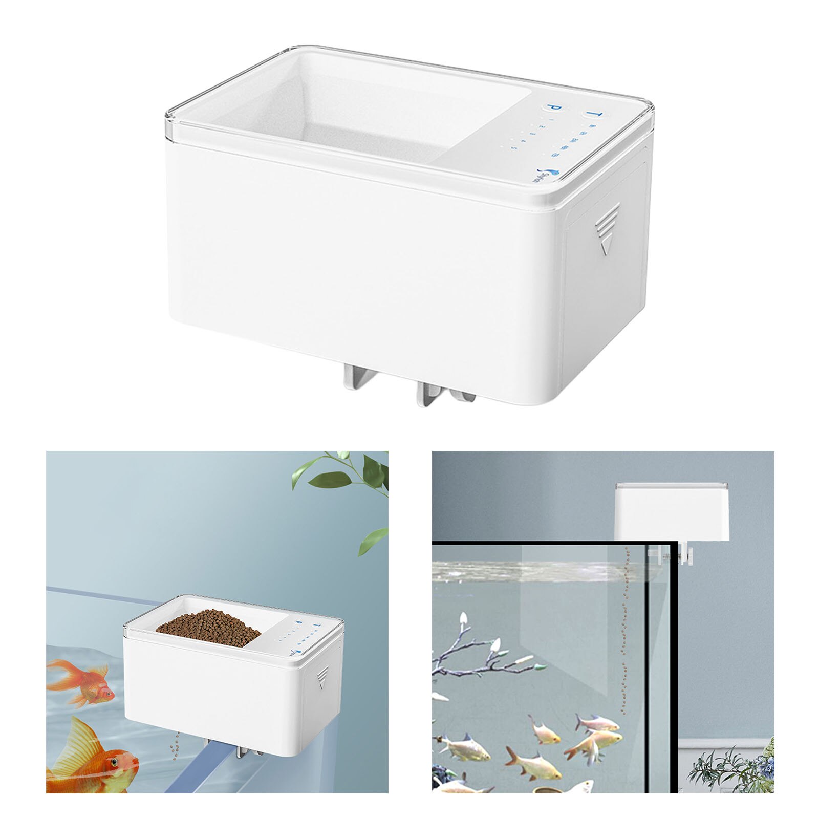 Automatic Fish Feeder Timed Aquarium Pond Intelligent Food Dispenser 70ml Auto Feeding on Holidays