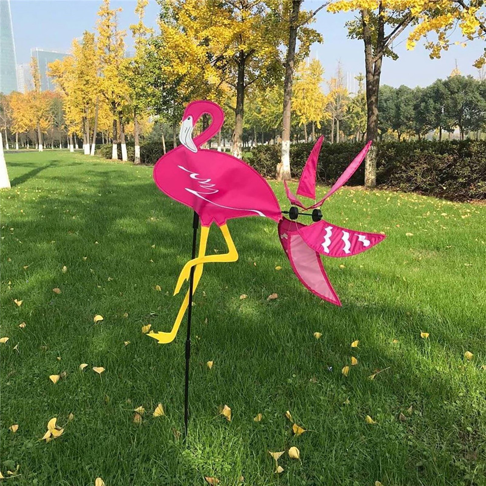 Moulin à vent flamant rose en fer forgé, , américain, mignon, oiseau, Animal, , jardin, décoration de maison