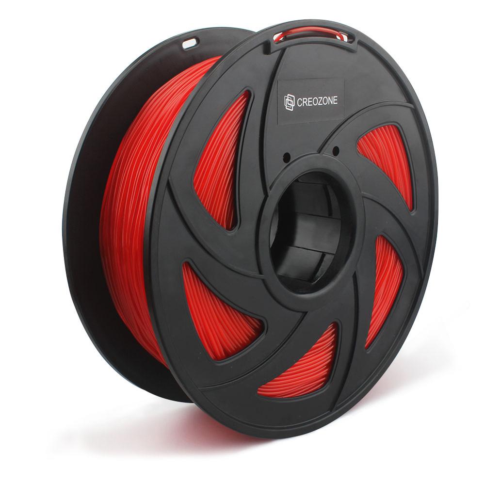 CREOZONE Flexible 3D Printer Filament TPU Flex Plastic for 3D Printer 1.75mm 1KG 3D Printing Materials: Red