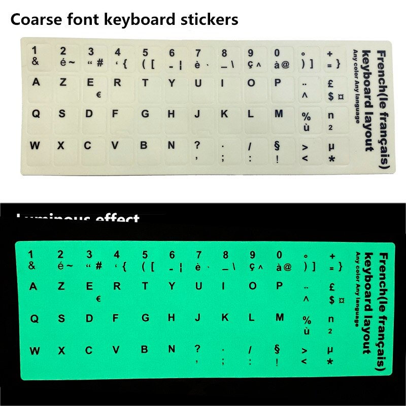SR German Japanese French 3 Language Keyboard Scrub Smooth Stickers Layout Button Letters for PC Computer Laptop Accessories