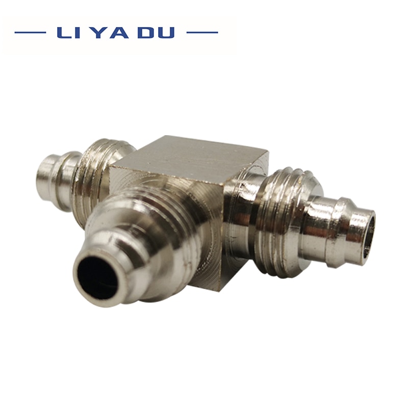 Conector neumático Tipo T de tubo de PU, 1 Uds., PE-4, 6, 8, 10, 12, 14, 16 MM, conexión de tubo de manguera de aire de giro rápido